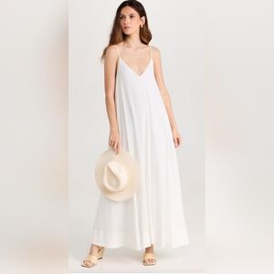 Reformation White Cotton-Blend Dress